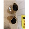 Image 4 : Pair of Vintage Milk/ Cream Cans with Brass Finish - 1 is Peeling - 