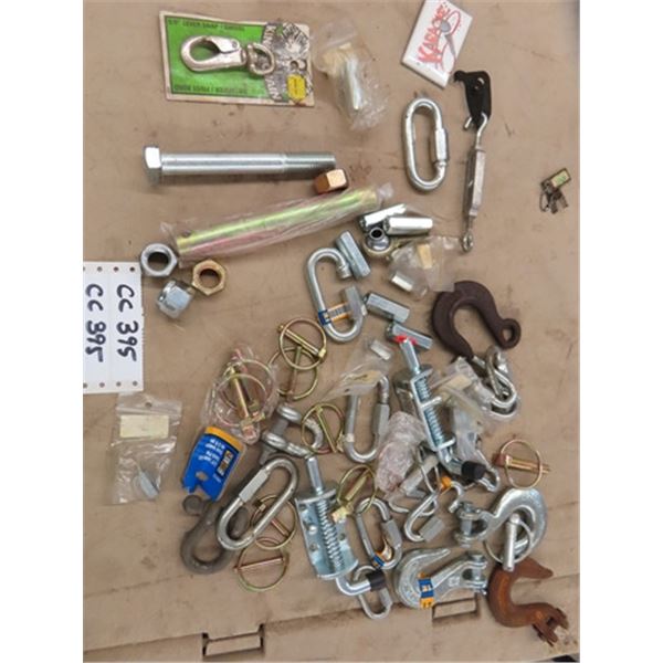 Assorted Trailer Linch Pins, Hooks, Quick Links, plus more