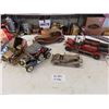 Image 1 : Assorted Decorative Cars _ Fire Trucks; Plastic, Wood, Metal - Longest 16" 