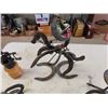 Image 2 : Horse Shoe Metal Art - Horse + Rider, Candle Holders, Watkins 100th