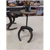 Image 4 : Horse Shoe Metal Art - Horse + Rider, Candle Holders, Watkins 100th