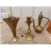 Image 3 : Assorted Decorative Brass + Copper ; Milk Jug, Swan Soap Dishes, Candle 