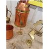 Image 9 : Assorted Decorative Brass + Copper ; Milk Jug, Swan Soap Dishes, Candle 