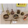 Image 1 : Assorted Copper Goodies ; Hanging Scale, Tea Pot, Candle Holder, Wall