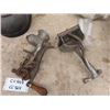 Image 4 : Cast Iron Tea Pot, Sausage Stuffer, Galvanized Tool Box, Meat Grinder, Press