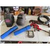 Image 1 : 2 Pipe Cutters, Air Hose, Welding Masks, Welding Rods