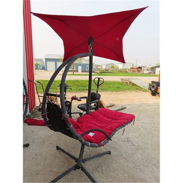 Self Standing Saskatchewan Hammock with Shade Canopy 66" Long Cushion