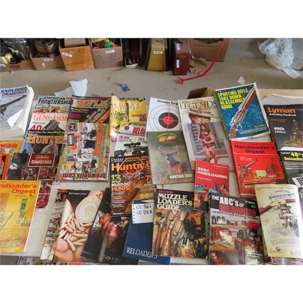 Assorted Gun Related Books + Magazines - Reloading Data, Gun 