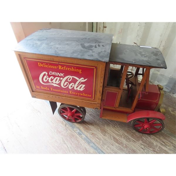 Coca-Cola Wooden Delivery Truck Replica - Large Size 20" x 30" x 46"