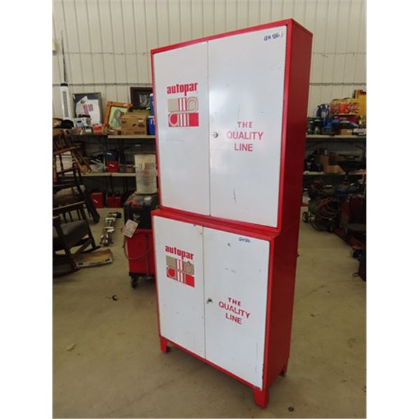 Calling All Mopar Fans !  - 2 pc Autopar Parts Cabinet with Keys ; 