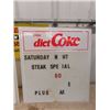 Image 4 : Sprite, Coca-Cola, Diet Coke Plastic Menu Boards 18" x 20" 