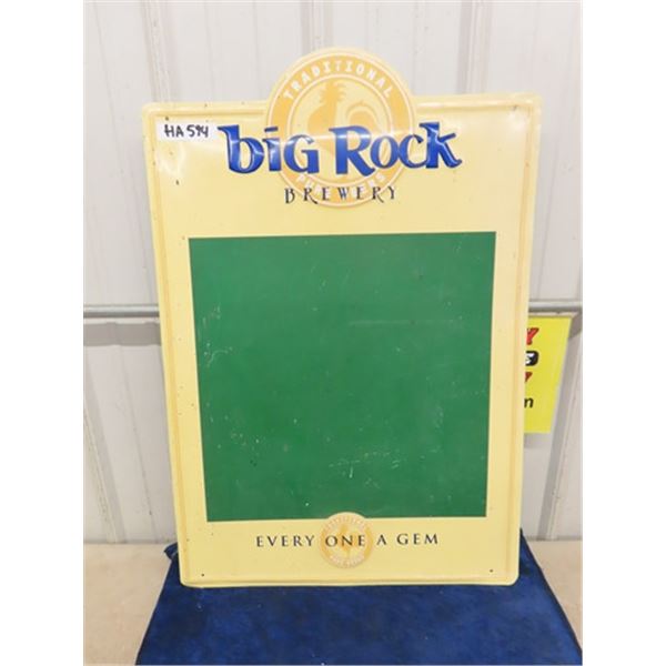 Big Rock Brewery Metal Chalkboard Sign 23" x 34" 