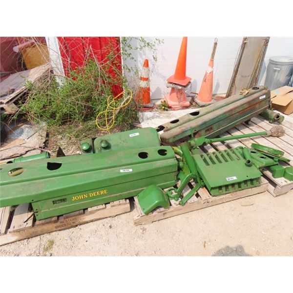 Assorted John Deere Sheet Metal; Hoods, Fuel Tank, Fans, 