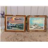 Image 1 : 2 Framed Oil on Canvas- Water Scenes - Largest 23"x 29" 