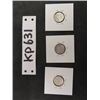 Image 1 : 1940 / 1947 / 1965 Canada 10 cent Coins- Silver