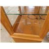Image 8 : Modern Oak China Cabinet 16" x 44" x55" - 1 End Glass is Broken