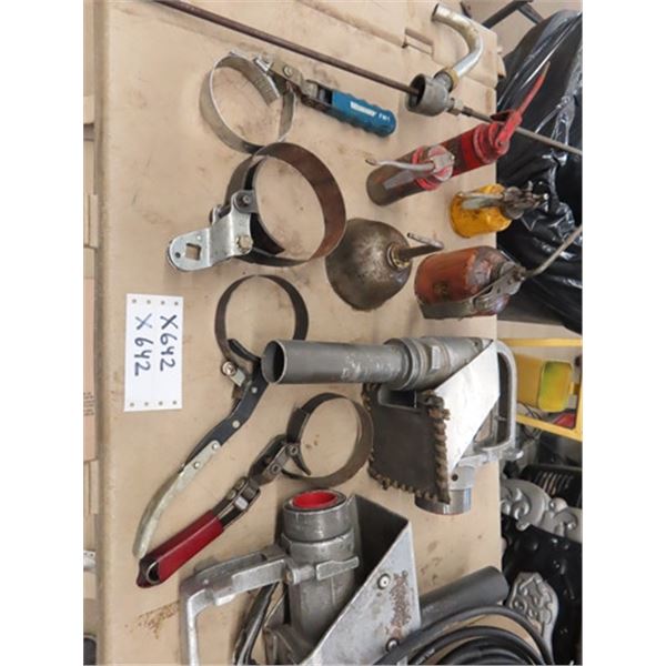 2 Heavy Duty Bulk Fuel Nozzles, Filer Wrenches, Oiler, Gas Line