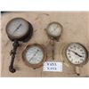 Image 1 : 4 Brass Gauges; Volcan, Grinnell, World, Morris Brass - (3) are 