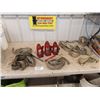 Image 1 : 3 Bottle Jacks ; (2) 5 Ton + (1) 8 Ton & 6 Heavy Duty Ratchet Straps