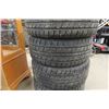 Image 3 : (4) 225 / 50 R16 Tires on Pontiac 5 Bolt Rims - Decent Tread