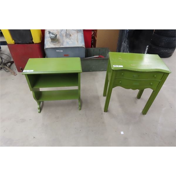 Vintage Green Shelf 22" x 24" & Small Dresser 22" x 27"