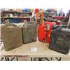 Image 1 : (3) 5 Gal Military Style Fuel Cans + 1 Poly 5 Gal Water Tank