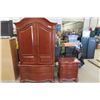 Image 1 : Modern Armoire 24" x 45" x 81" + Night Stand18" x 29" x 28" 