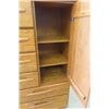 Image 2 : Modern Tall Boy Dresser/ Armoire - 6 Drawer + 1 Door 18.5" x 36" x 57" 
