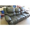 Image 1 : 3pc - Like New - Dark Green Palliser Couch 92" Wide - End Sections 