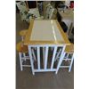 Image 1 : Table with 4 Stools - Great for Kitchen/ Dining Nook - 23" x 34" x 35" 