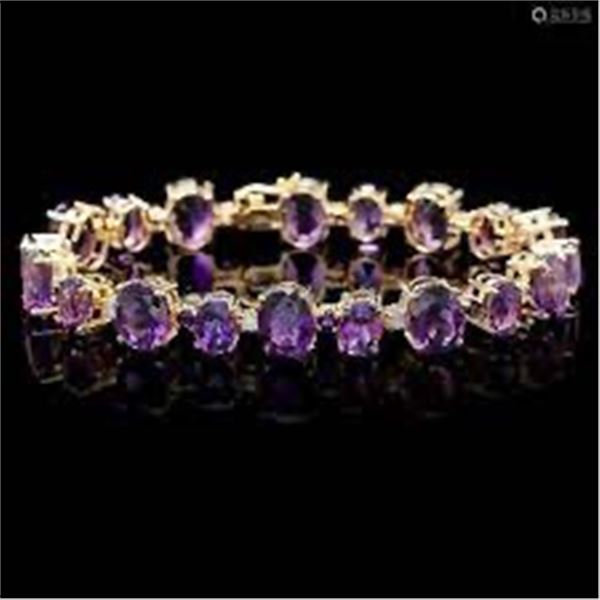 14k Gold 40.00ct Amethyst 