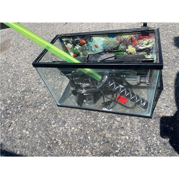 Fish tank and kids toy sword makes noise