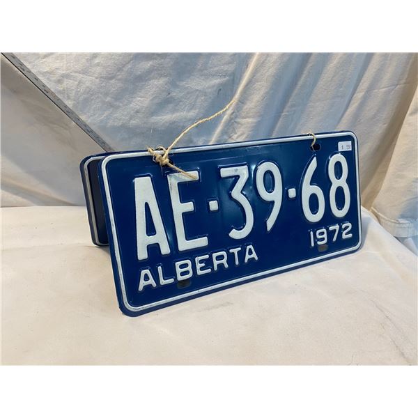 Pair Alberta licence plates