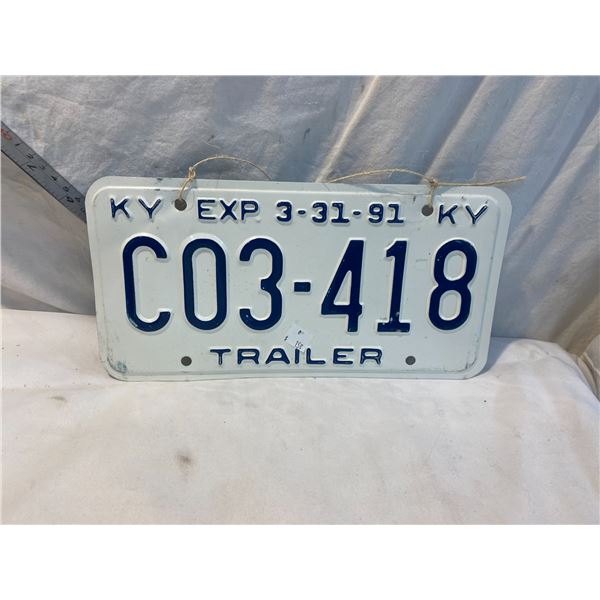 Trailer license plate