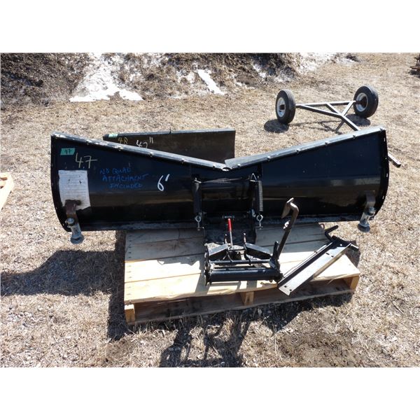 ATV snow plow 6 foot width no attachment for ATV available