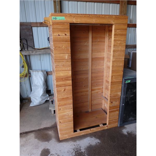 Custom built cedar coat closet