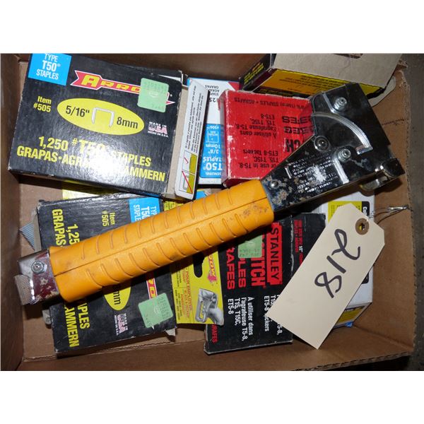 Hammer stapler and staples