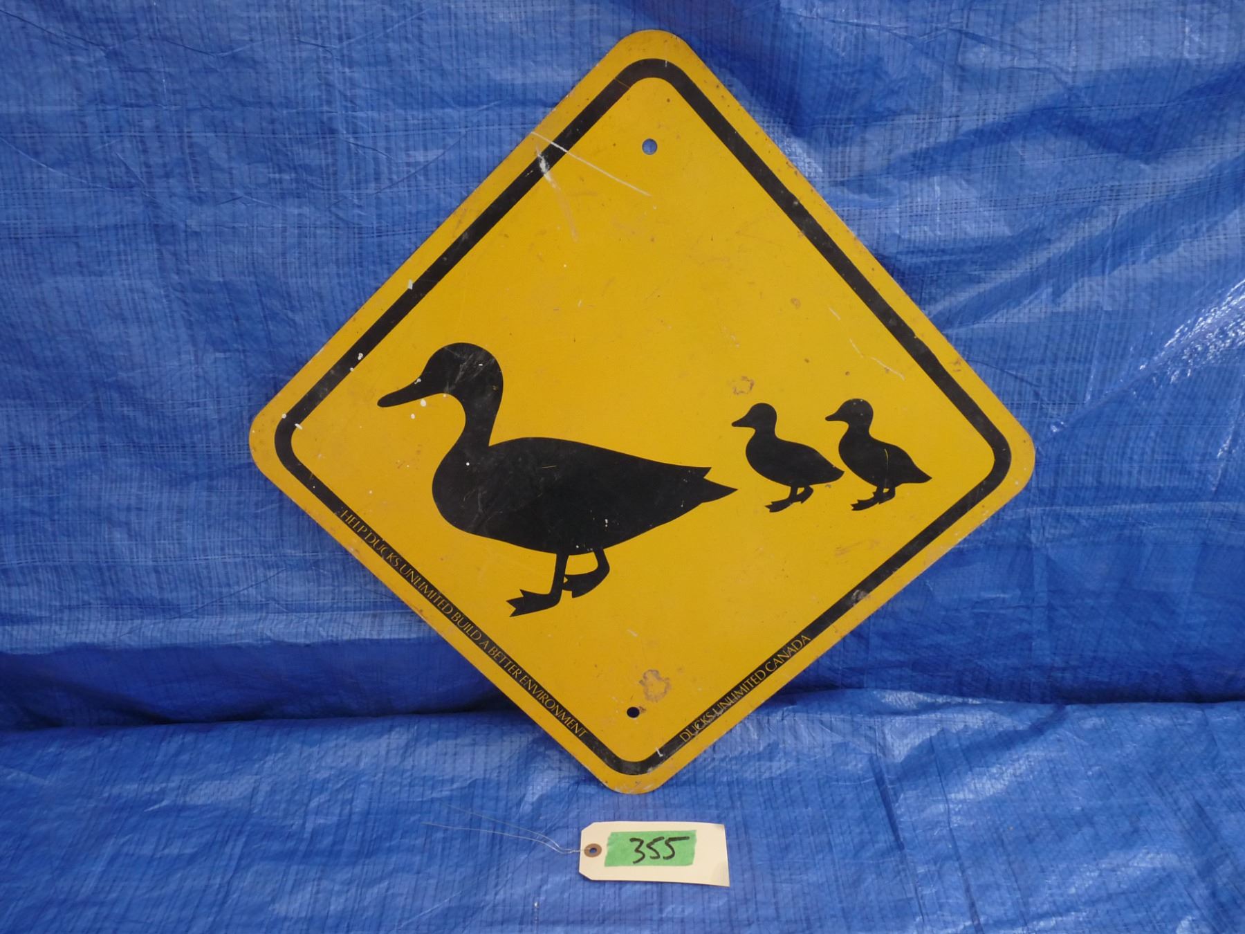 Utility Duck Sign Ducks Unlimited metal sign -- duck crossing