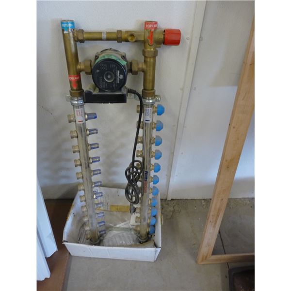 Watts radiant heat floor heating header