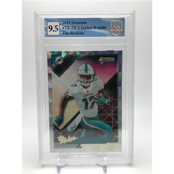 2021 DONRUSS #TR-JWA JAYLEN WADDLE THE ROOKIES GCG GRADED 9.5