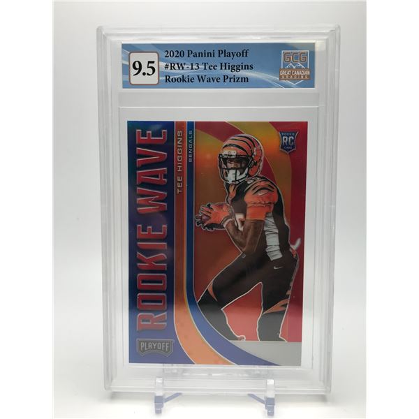 2020 PANINI PLAYOFF #RW-13 TEE HIGGINS ROOKIE WAVE PRIZM GCG GRADED 9.5