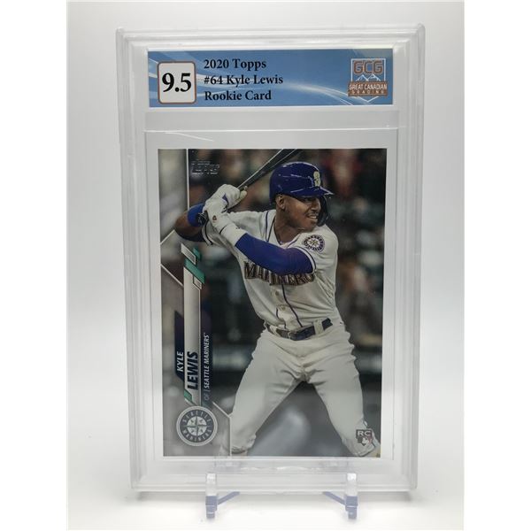 2020 TOPPS #64 KYLE LEWIS ROOKIE CARD GCG GRADED 9.5