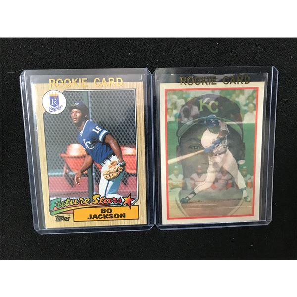 LOT OF 2 BO JACKSON ROOKIE CARDS (1987 TOPPS AND 1987 SPORTFLICKS)