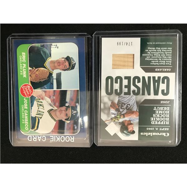 LOT OF 2 JOSE CANSECO CARDS (2017 PANINI AND 1986 FLEER)