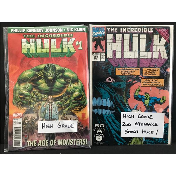 THE INCREDIBLE HULK  #1 AND #384  ( MARVEL COMICS)