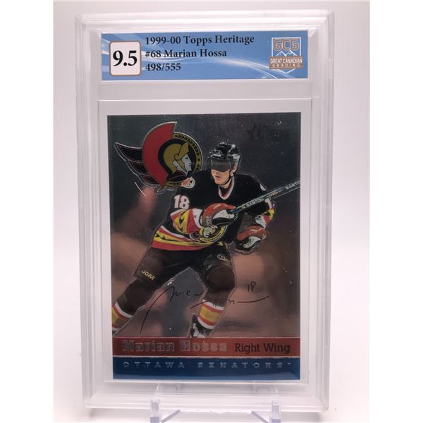 1999-00 TOPPS HERITAGE NO.68 MARIAN HOSSA NUMBERED 498/555 GCG GRADED 9.5