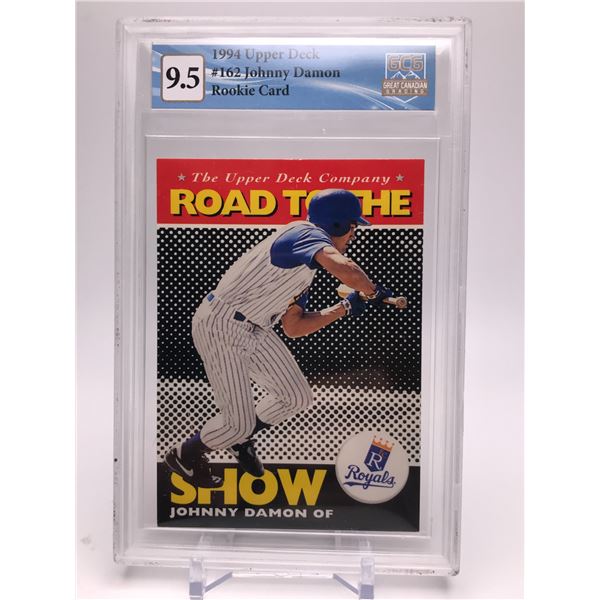 1994 UPPER DECK NO.162 JOHNNY DAMON ROOKIE CARD GCG GRADED 9.5