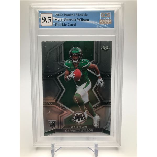 2022 PANINI MOSAIC NO.311 GARRETT WILSON ROOKIE CARD GCG GRADED 9.5