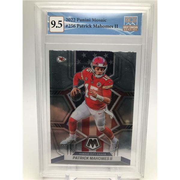 2022 PANINI MOSAIC NO.246 PATRICK MAHOMES II GCG GRADED 9.5