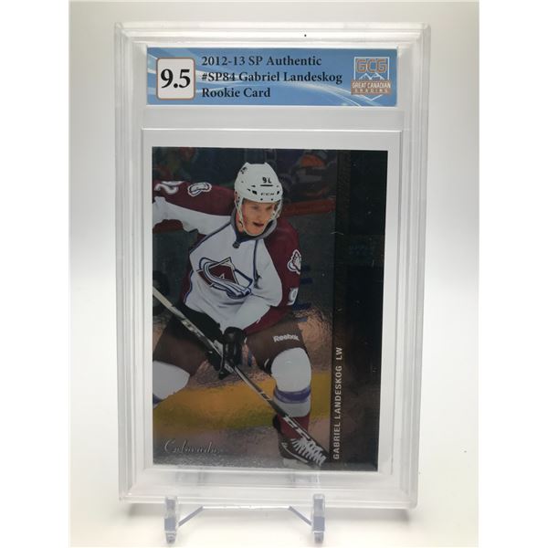 2012-13 SP AUTHENTIC NO.SB84 GABRIEL LANDESKOG ROOKIE CARD GCG GRADED 9.5